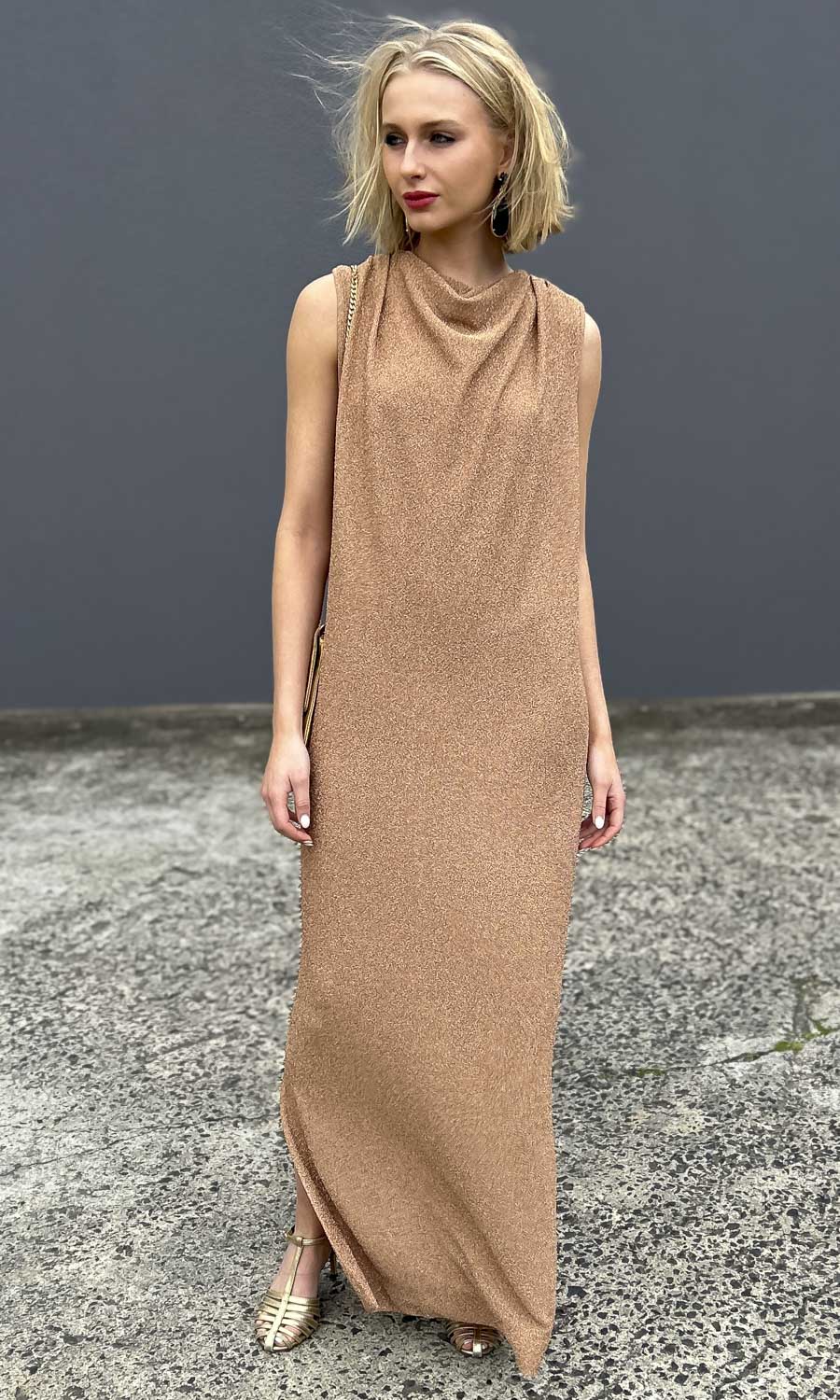 hoss Veronica Cowl Maxi - Honey