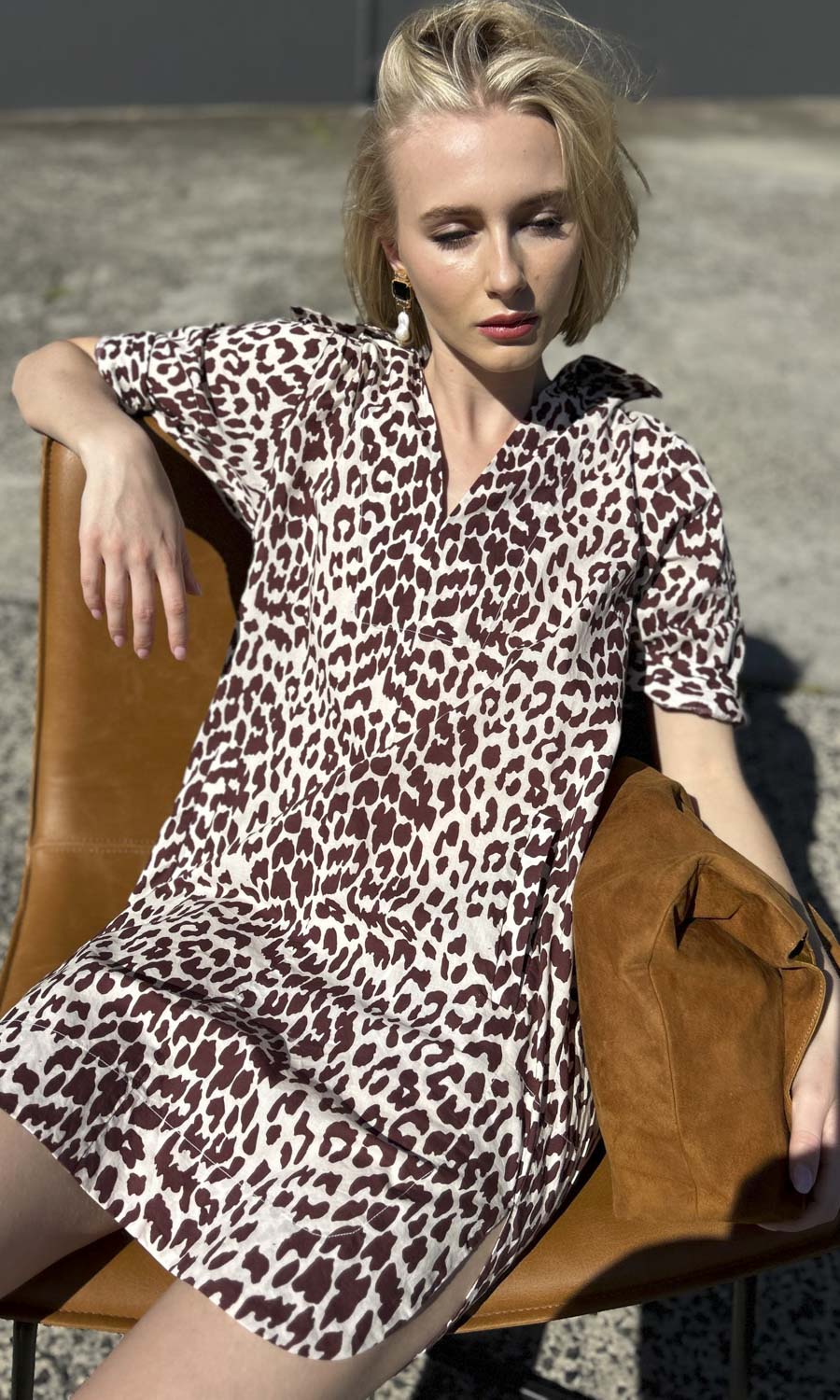 hoss Choc Animal Print Ginger Dress