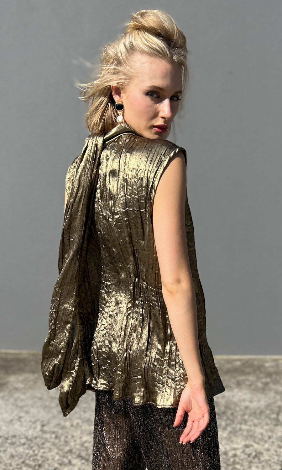 hoss Mardi Scarf  Top - Dark Gold