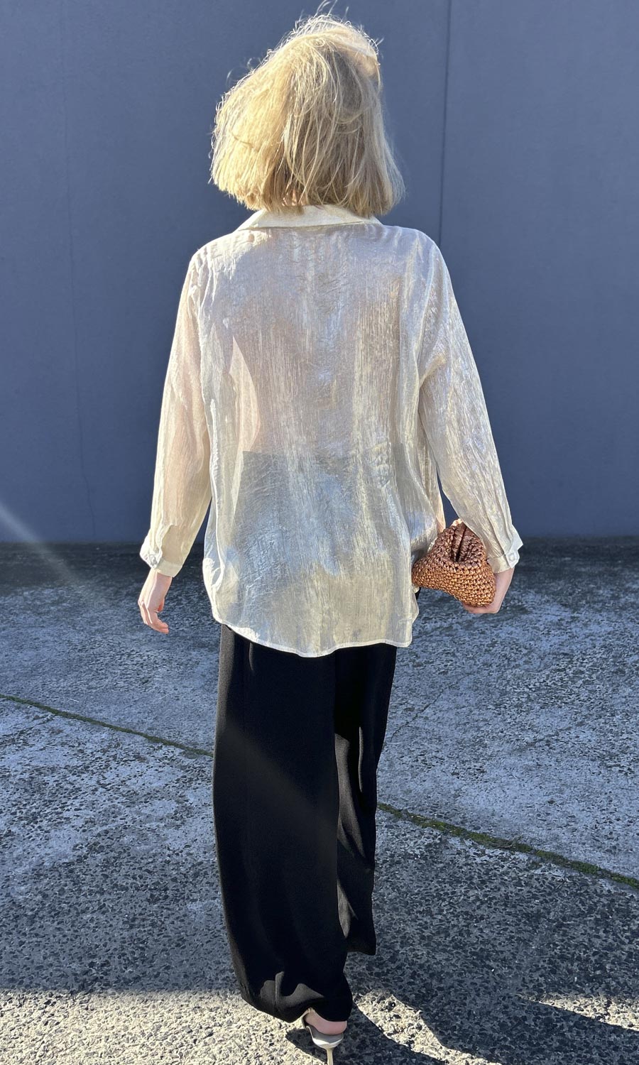 hoss Pale Gold Lurex Rebecca Shirt