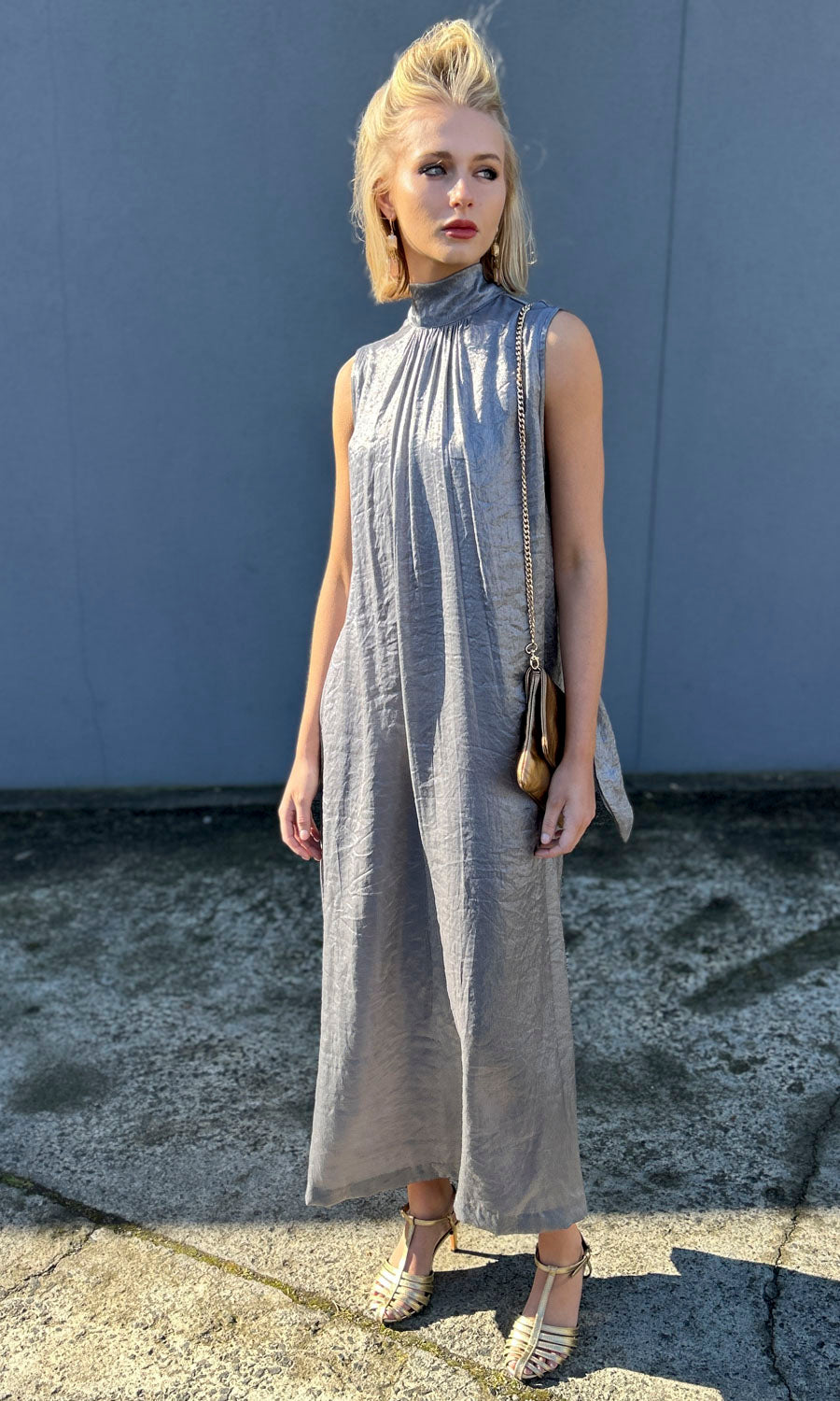 hoss Claudette Maxi Dress - Silver/Grey