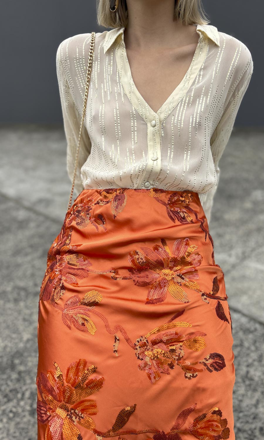 Sabina Musayev Frances Skirt - Orange