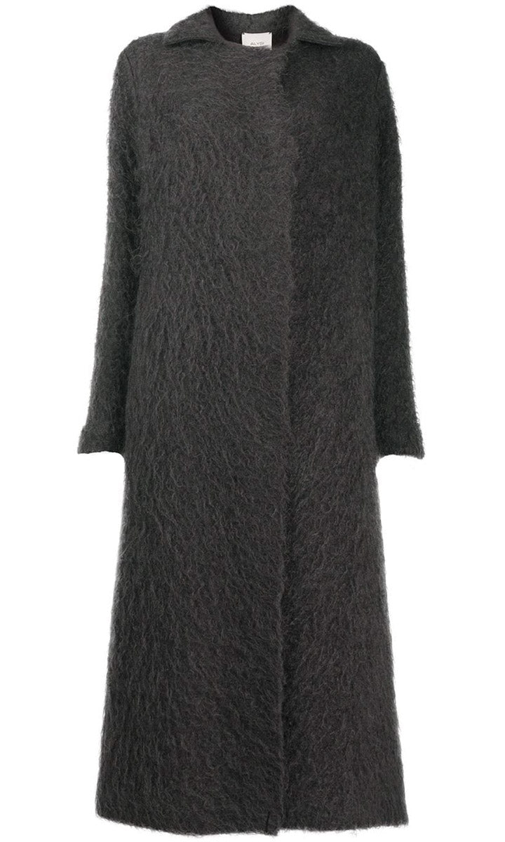 Alysi Mohair Coat - Charcoal