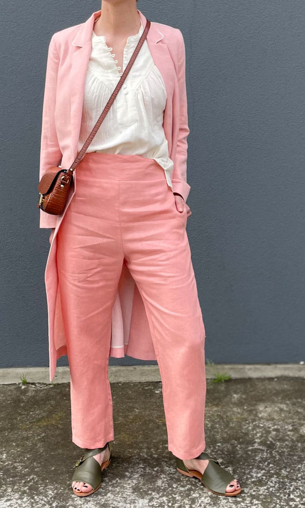 HOSS Pink Beth Linen Pant